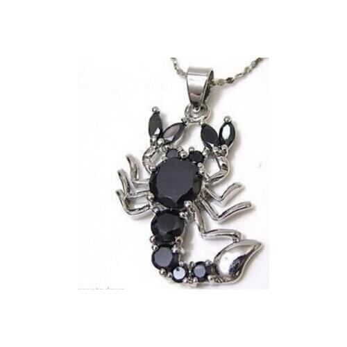 Hot sell Noble- hot sell new - black crystal scorpion Jewellery Necklace Pendant