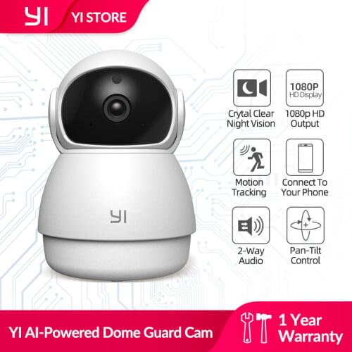 YI AI-Powered 1080p Dome Guard Camera WiFi IP Home Surveillance System Human & Motion Baby Crying Abnormal Sound Detection