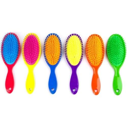 Small Detangle Hair Comb Magic Handle Detangling Hairbrush Loop Brushes Professional Salon Cute Hair Styling Tools Candy Colors