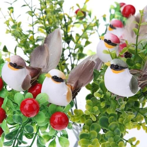 12pcs/Set Cute Artificial Bird Model Miniature Home Garden Decoration Simulation Bird Modelling Home Crafts Creative Gifts