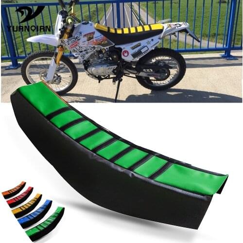 Dirt Pit Bike Enduro Motocross Motorcycle Ribbed Gripper Soft Seat Cover For Kawasaki VERSYS 650 1000 KLR650 KX85 KLX140 KX450F