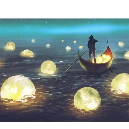 Landscape Fantasy Cartoon Pre-Printed 11CT Cross Stitch Kit DIY Embroidery DMC Threads Handmade Handiwork Sewing Jewelry