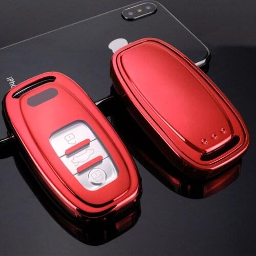 New TPU Car Key Case For A6L Q5 A3 A7 A8L A4L Auto Accessories Car Smart Remote Key Soft Fully Cover Car Key Protective Shell