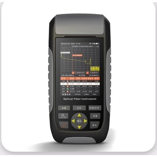New mini OTDR Fiber Optic Reflectometer 3.2 Inch Color LCD with VFL and OPM Event Map 22dB for 80km Fiber Cable Ethernet Tester
