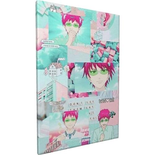 Canvas Poster The Disastrous Life Of Saiki K Kusuo Saiki Wall Art Tasteless 3d Painting Decor For Living Room,Bedroom,Bathroom
