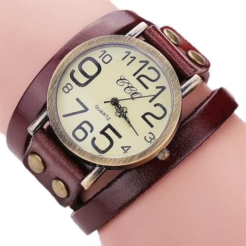 Luxury Brand Vintage Cow Leather Bracelet Watch Women Leather Bamboo Womens Watch Classic reloj mujer 2021 relogio feminino