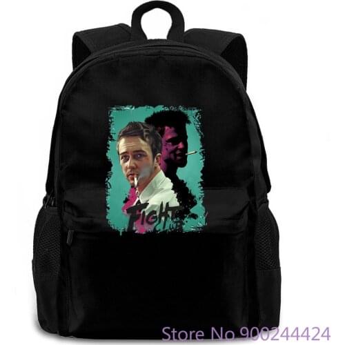 Fight Club Mens Brad Pitt TV Movie women men backpack laptop travel school adult student