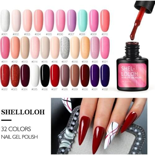 Shelloloh Gel Nail Polish Set For Nail Semi-Permanent Varnish Sets Kits Gel Polish Set For Building Nail Tool Kit Art Decoration