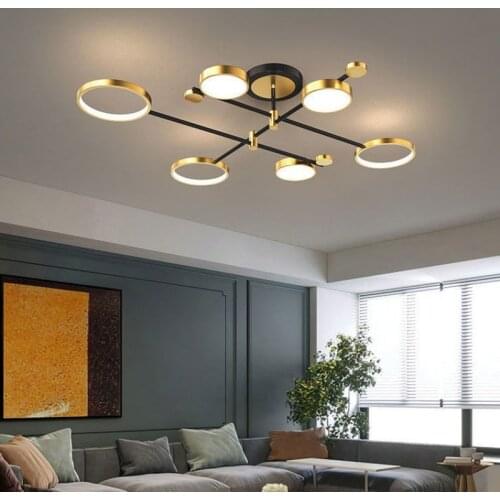 Modern Led Ceiling Lamp Nordic Ring Lighting Fixture Living Bedroom Dining Restaurant Kitchen Luminaire Indoor Home Decor Lights