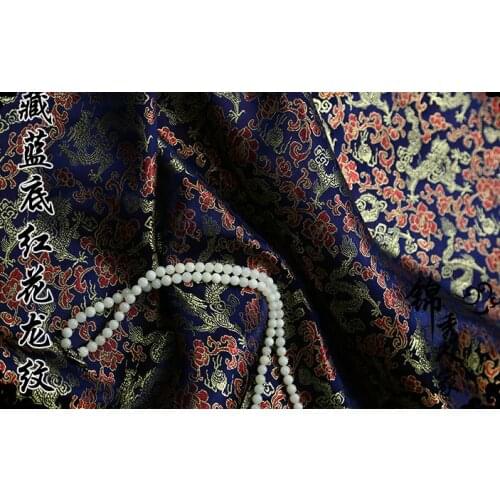 019 DIY Garment Sewing Supplies & Fabrics Brocade and Satin Fabric Dragon Series ofTang Qipao Silk and Satin Fabrics