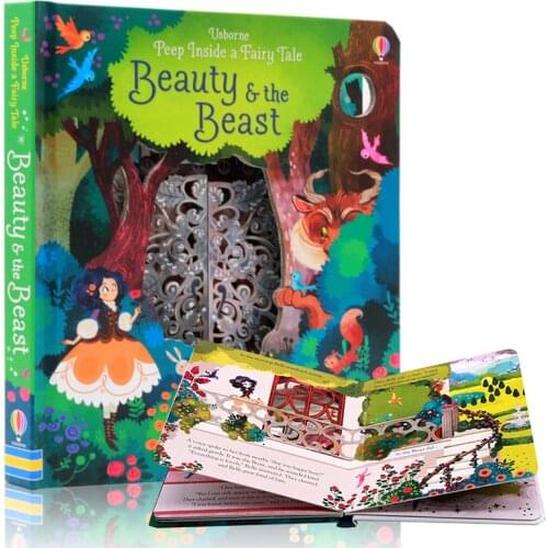 English Educational Picture Books Peep Inside Beauty and the Beast For Baby Early Childhood gift Children reading book