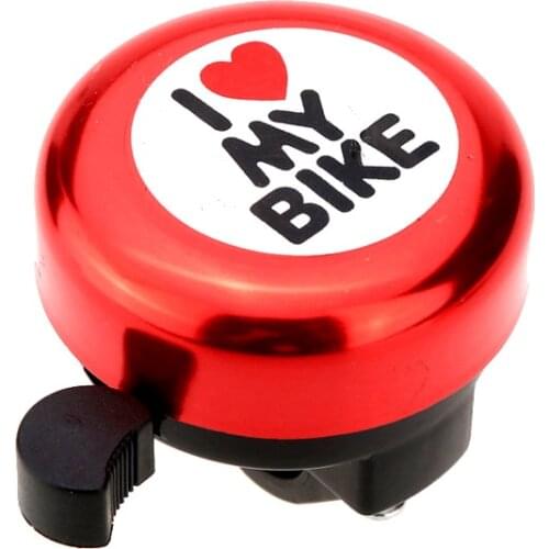 High Quality Clear Sound Bicycle Bell Ring I Love My Bike Printed Bike Horn Alarm Warning Road Bike Bell Bicycle Accessories