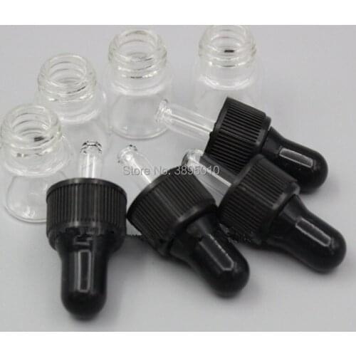 1ml 2ml 3ml Clear Glass Dropper Bottle Jars Vials With Pipette For Cosmetic Perfume Essential Oil Bottles F385