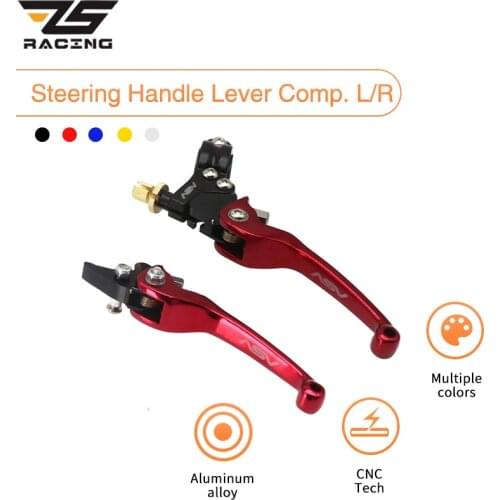 ZS Racing 1Pair 22mm Motorcycle Aluminum Alloy ASV Brake Clutch Levers Handlebar Lever For Motocross Dirt Pit Bike Modify