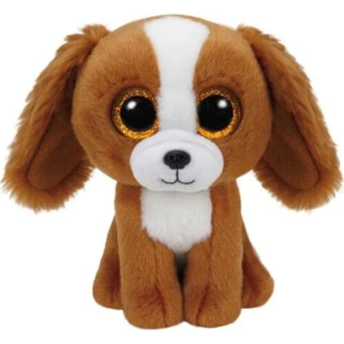 15CM Ty Beanie Glittery Yellow Eyes And Long Droopy Ears Dog Cute Soft Plush Animal Doll Toy Decor Kids Birthday Gift
