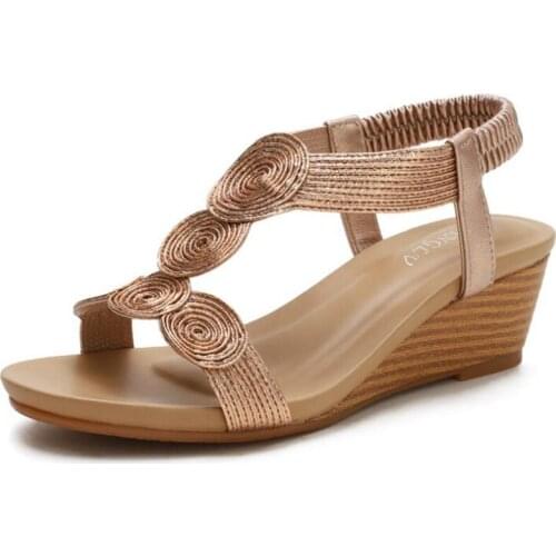 2021 Women Sandals Ladies High Heels Shoes Woman Slippers Open Toes Fashion Party Female Lady Wedges Shoes Sandals For Women q15