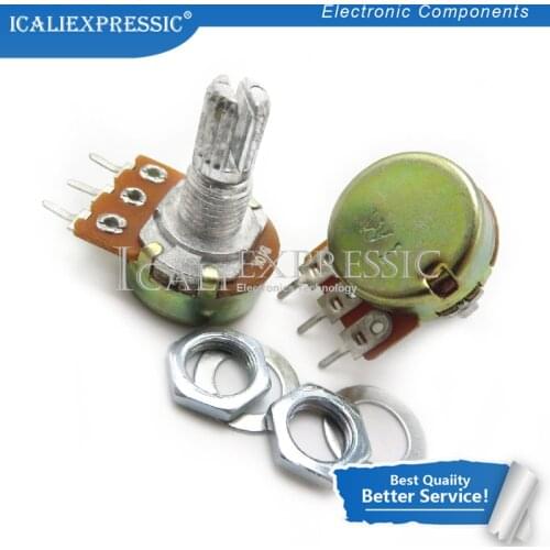 5PCS WH148 15mm Shaft Amplifier Dual Stereo Potentiometer B1K B2K B5K B10K B20K B50K B100K B500K 3Pin 1K 2K 5K 10K 50K 100K