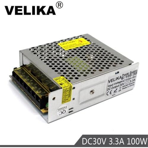 AC-DC Switching Power Supplies DC30V 3.3A 100W LED Switch Mode Power Supply 220V 110V AC to DC 30V SMPS For Lighting CCTV Lamp