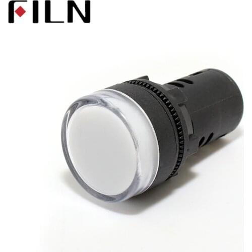 AD16 22mm signal LED power indicator light plastic red green blue white yellow 12v 24v 220v