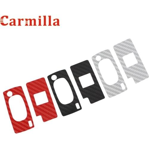 Carmilla Car Sticker Carbon Fiber 2 Buttons Key Sticker For Peugeot 107 207 307 308 407 607 For Citroen