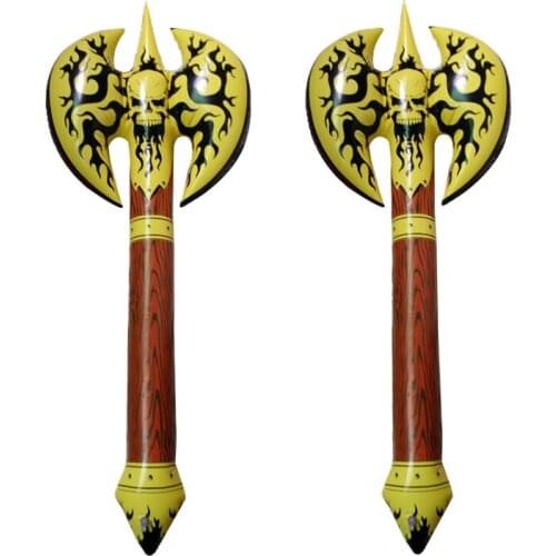 Toys Large Double Sided Axes Skeleton Axe Inflatable Weapons Toy Bar Shows Activity Props Pvc 3 Years Old Birthday Gift 2021