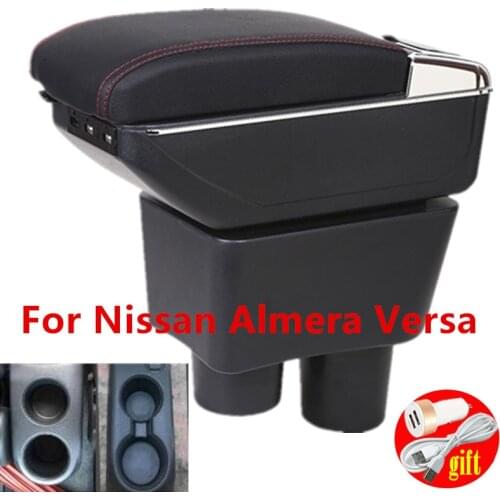 For Nissan Almera Versa Armrest box Retrofit parts Car special Armrest Center Storage box car accessories Interior special