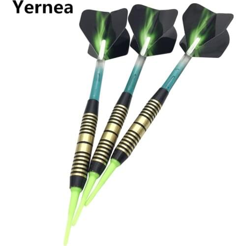Yernea Soft Tip Darts 3Pcs/set High-quality Electronic Dart Standard Sports Goods Games Copper Dart Barrel Shafts Aurora Flights