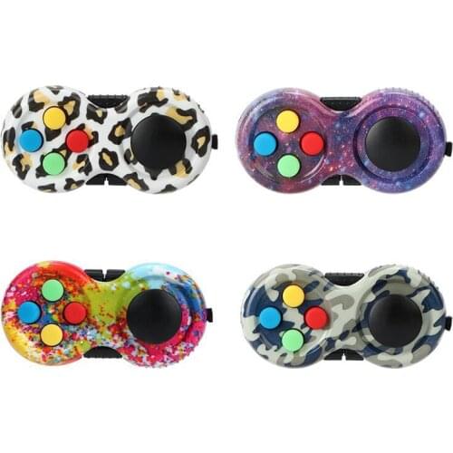 Fidget Toys Rainbow Handle Adult Reliever Stress Plastic Squeeze Fun Toys Decompression Key Mobile Phone Accessory Gift for Kids