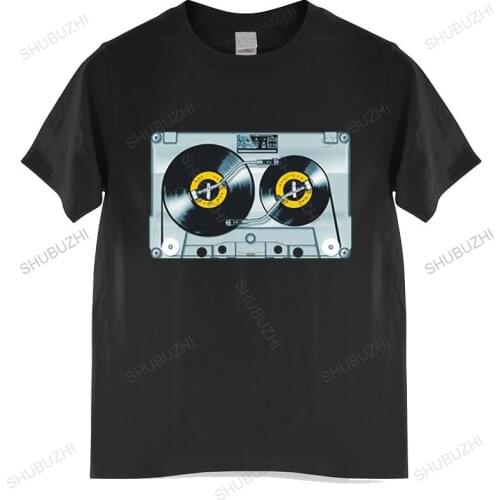 Summer t-shirt men brand teeshirt Old School Dj Tape Vinyl Retro Cassette 80S 90S Music T-Shirt Mens T-shirt Euro size TOPS