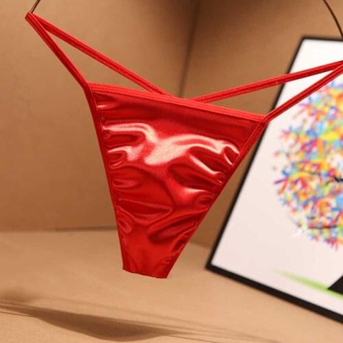 Mini T-back Thong Silk Satin Brief Sexy Bikini G Strings Men Panties Erotic High Stretch Underwear Low Rise men sissy panties