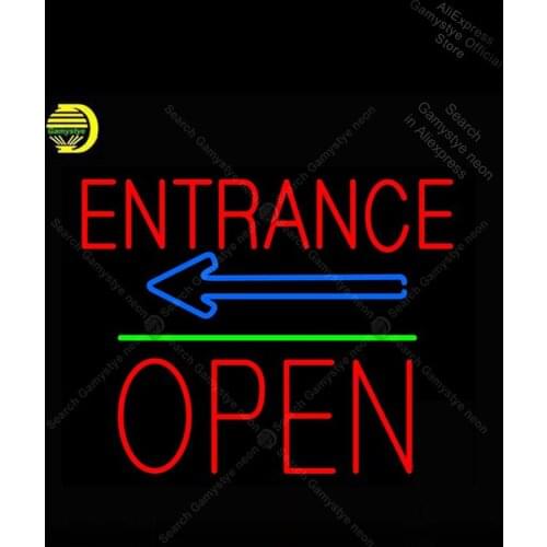Neon Sign for Entrance Block Open Neon Tube sign glass handcraft Decor wall game Room Letrero neon Guitar Store Display Bar Neon