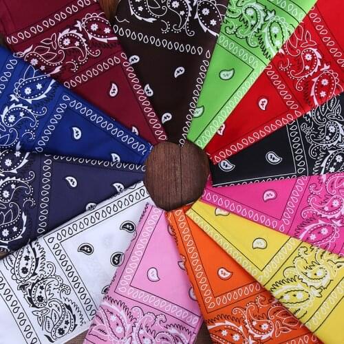 2021 New Headscarf Sports Head Dress Multifunction Women Bandana Hair Accessories Men Paisley Kerchief Unisex Square Hair Scarf