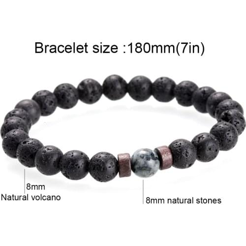 Wholesale Men Bracelet Natural Moonstone Bead Tibetan Buddha Bracelet chakra Lava Stone Diffuser Bracelets Men Jewelry gift