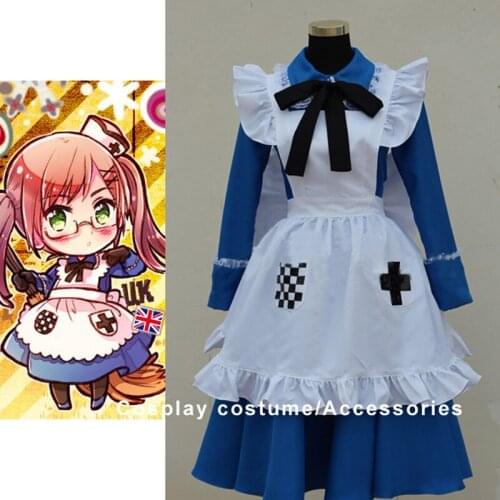 APH Cosplay Dress Axis Powers Hetalia UK England Britain Rosa Kirkland Cosplay Costumes