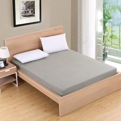 Polyester Fabric Solid Mattress Pad Cover Soft Elastic Breathable Absorbent Care Mattress Protector For Bed Single Bed Sheets 45