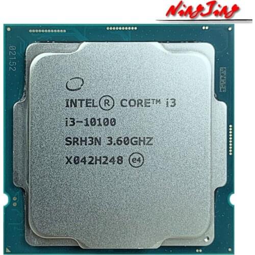 Intel Core i3-10100 i3 10100 3.6 GHz 4-core 8-thread CPU processor L2 = 1M L3 = 6m 65W LGA 1200