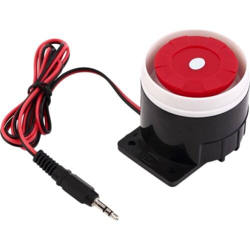 Wired Alarm Siren Horn 120db Indoor For Home Security Alarm System GSM PSTN alarm with 3.5mm Plug Connector