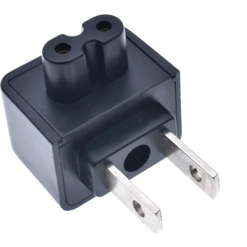 US to C8 plug adapter Type A flat 2 prong angle 90 dergee adapter for laptop computer