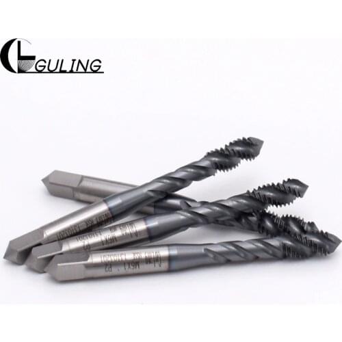 GULING HSS-E Metric With TICN coating Spiral Fluted Tap M15X1 machine screw thread taps For Stainless Steel