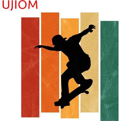 UJIOM Cartoon Skateboarder Wall Sticker Living Bedroom Decor Decals Room Decoration Wallpapers Furniture Switch Panel Stickers