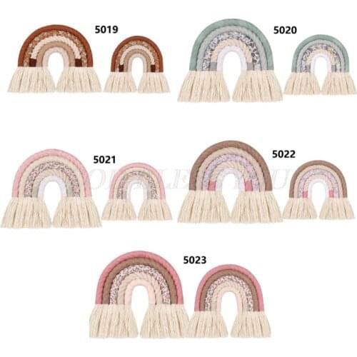 DIY Rope Nordic Wall Hanging Ornament Handmade Woven Rainbow Room Decoration Living Room Home Decor Drop Shipping