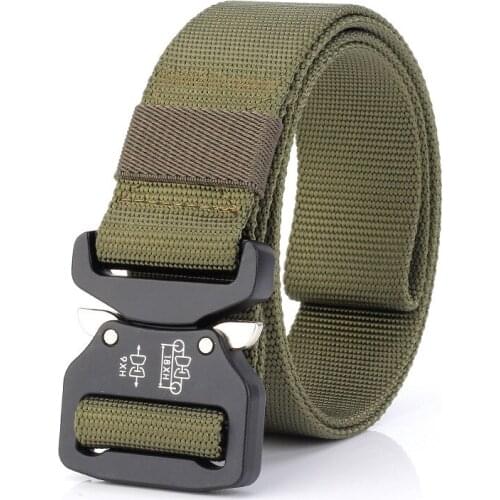 Military Equipment Army Tactical Belt Men Women Training Waist Straps Thicken Alloy Buckle Sturdy Nylon Belt Combat Belts