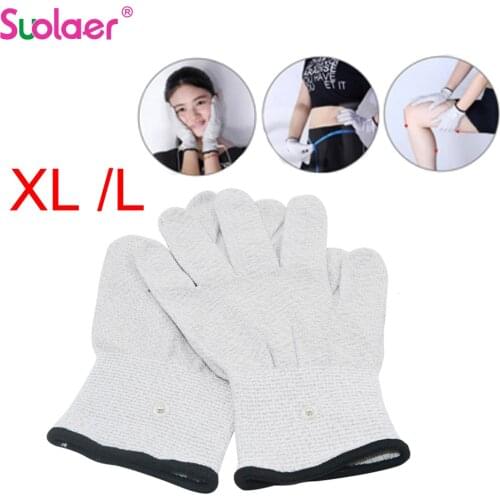 Fiber Conductive Massage Gloves Electro Shock Gloves With Wire For Pulse Massager Electric Acupuncture Tens Physiotherapy Device
