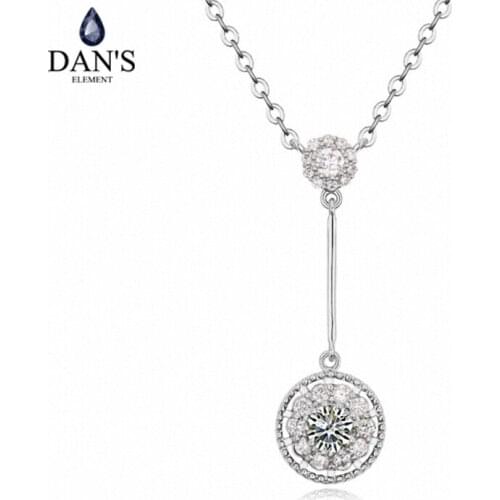 Dans Element Real Brand AAA Zirconia Micro Inlays Fashion Cherish Flower Pendant Necklace for women Valentines Gift 112277