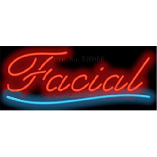 17*14" Facial NEON SIGN REAL GLASS BEER BAR PUB LIGHT SIGNS store display Packing Garage Bulbs business Advertising Lights