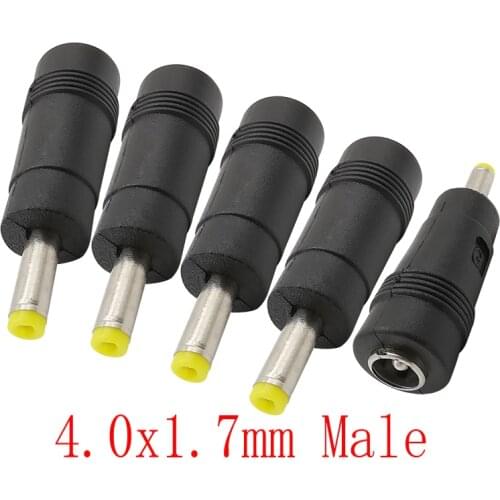 5/2/1Pcs 5.5*2.1mm DC Power Plug Jack Adapter 5.5mm x 2.1mm Female Socket to 4.0x1.7mm Male Plug DC Power Conversion Connector