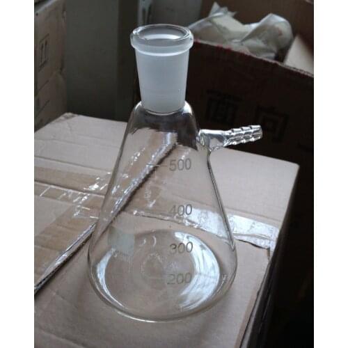 500ml,24/40,Glass Filtering Flask,Lab Filtration Bottle,New Chemistry Glassware