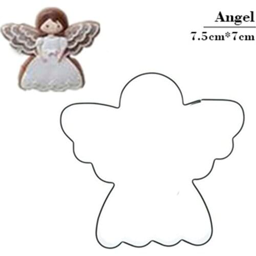 Angel Cake Decoration Pastry Blender Biscuit Cookie Cutter Tools Kitchen Supplies Stainless Steel Chinese New Year Gifts