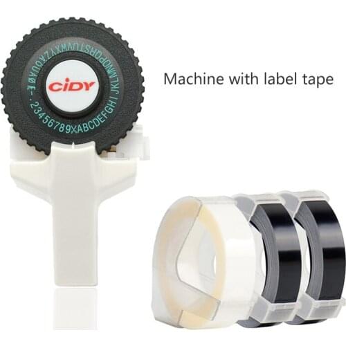White color C101 Embossing Label Maker for MOTEX E101 Upgrade Version C101 Mini DIY Manual Typewriter fit for 9mm 3D label Tape