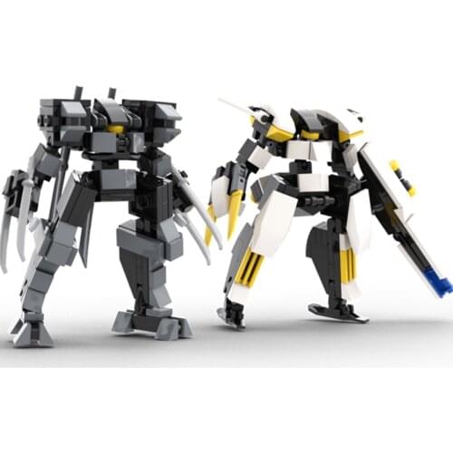 135Pcs Original Design Mecha Warrior Building Blocks Toys For Children Armor Robots Anime Figure Model 10cm Action Figure Dolls